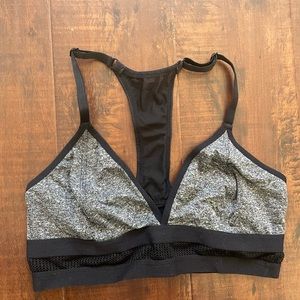 Gray sports bra